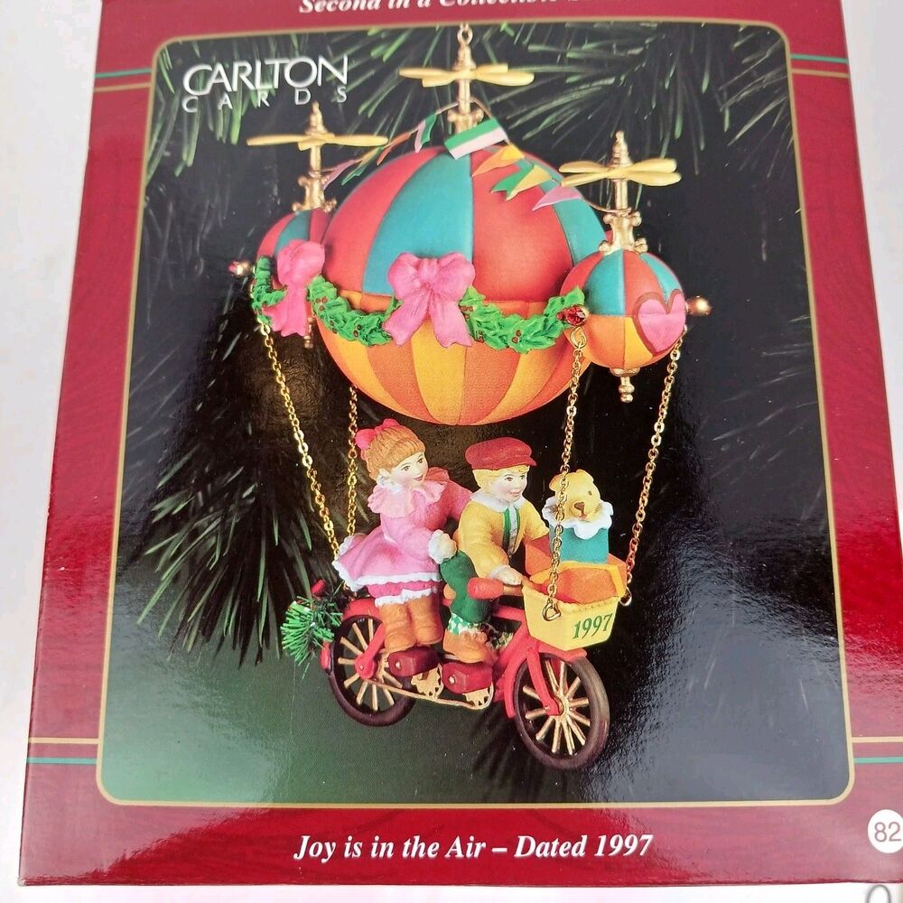 Carlton Cards Joy is in the Air 1997 2ND IN Series Hot Air Balloon Ornament